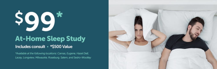 Clickable image advertising a $99 Groupon for a take-home sleep study for sleep apnea